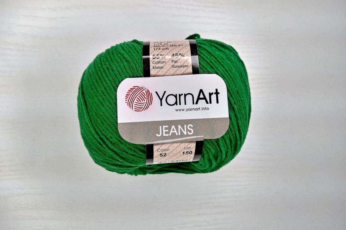 Włóczka YarnArt Jeans - 0052 (ciemna zieleń)