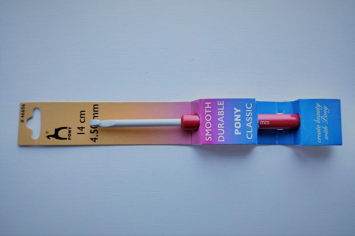 Szydełko do wełny PONY z plastikową rączką - 4,5 mm