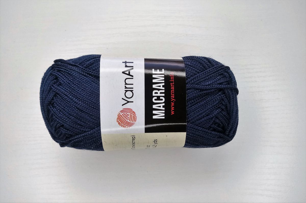 Sznurek do torebek  YarnArt Macrame 1,5 mm -162 (granatowy )