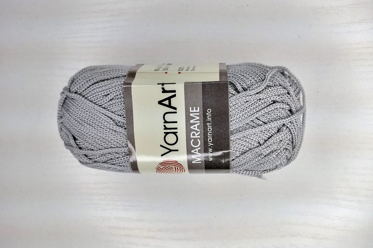 Sznurek do torebek  YarnArt Macrame 1,5 mm -149 ( popielaty )