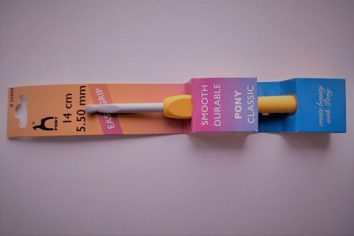 Szydełko do wełny PONY Easy Grip z ergonomiczną rączką - 5,50 mm