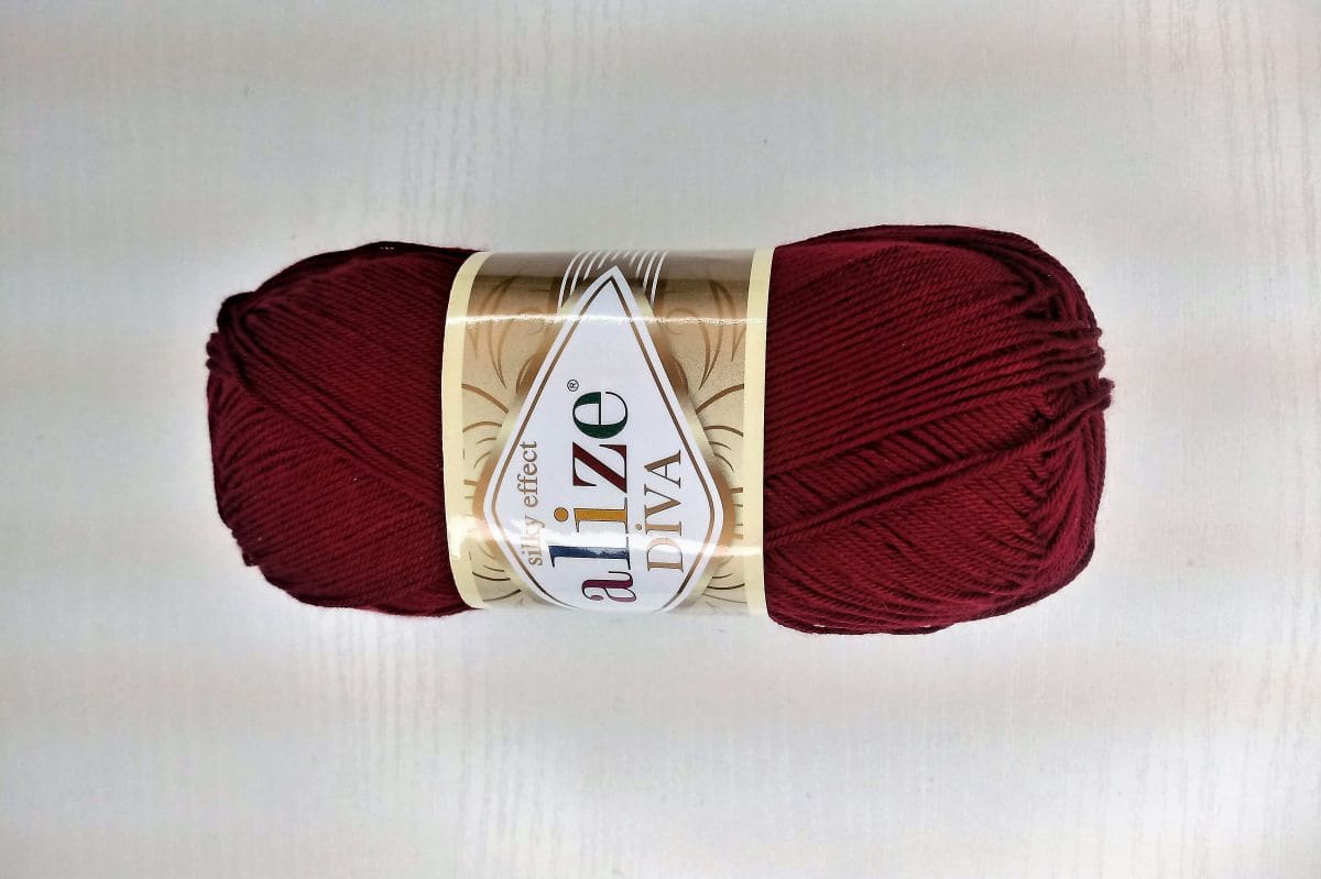 Włóczka Alize  Diva - 57 ( burgundowy)