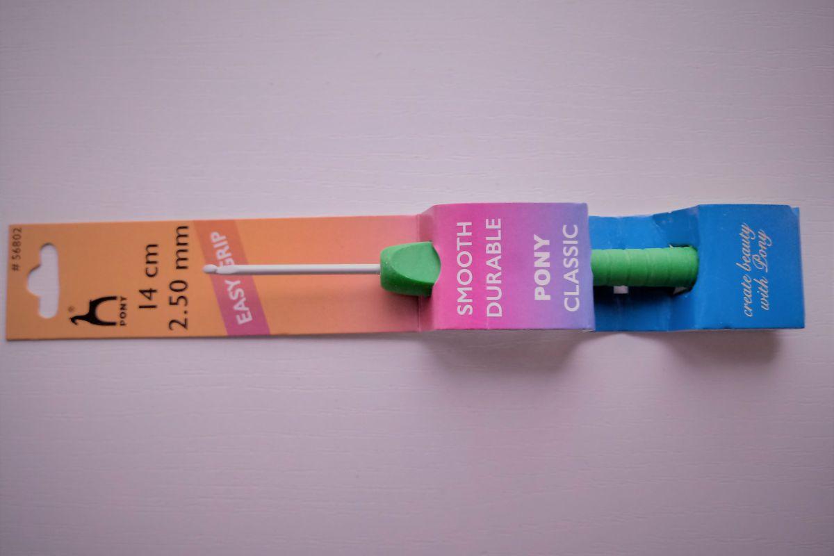 Szydełko do wełny PONY Easy Grip z ergonomiczną rączką - 2,5 mm