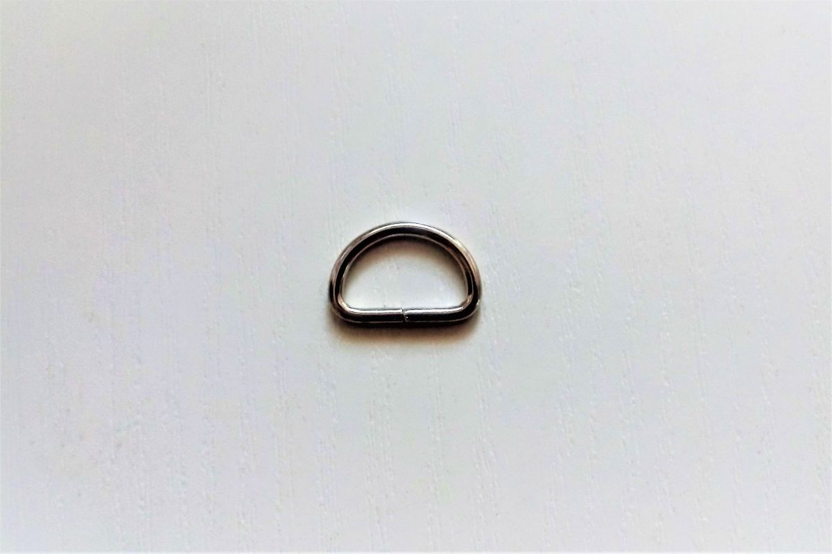 Metalowe półkole - nikiel  15 mm  (2 szt.)