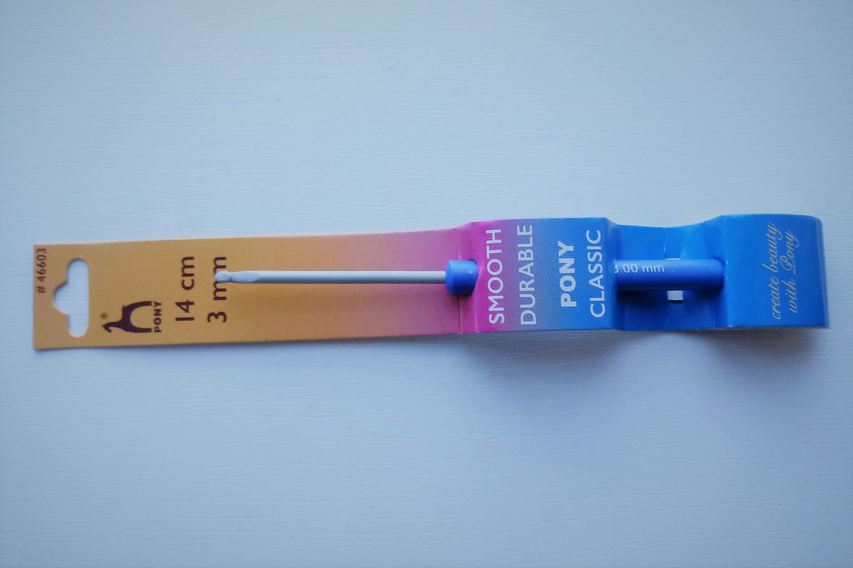 Szydełko do wełny PONY z plastikową rączką - 3 mm