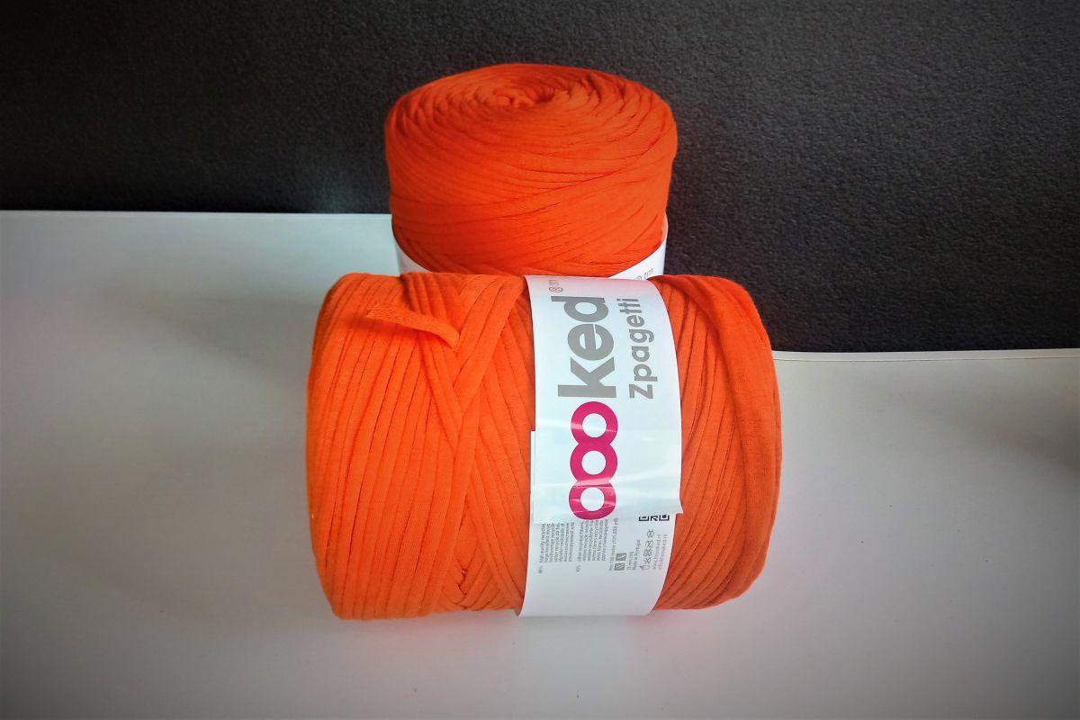 T-shirt Yarn , dzianinowa Hoooked spaghetti     -pomarańczowa