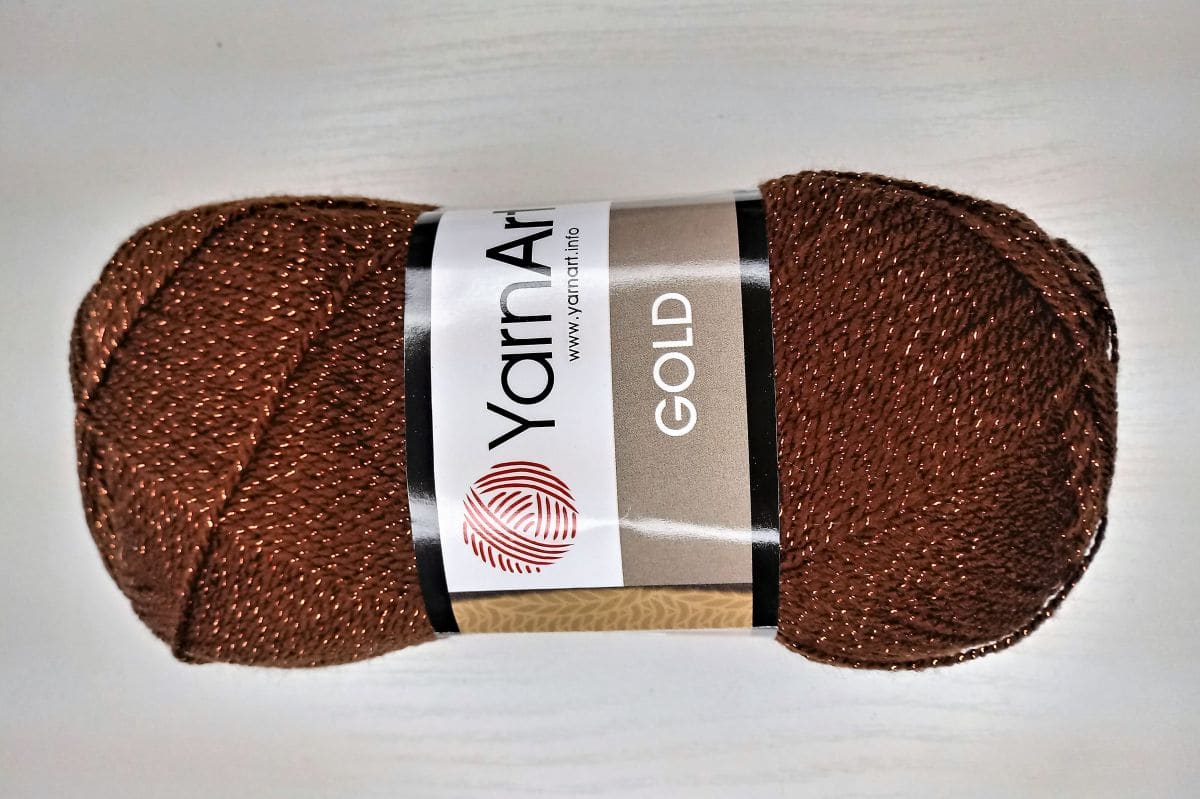 Włóczka YarnArt  Gold - 32 (brązowy)