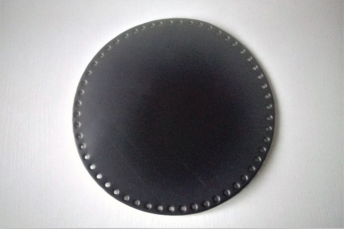 Dno- spód DIY torebki z naturalnej skóry Jucht - 20 cm ( Czarne)