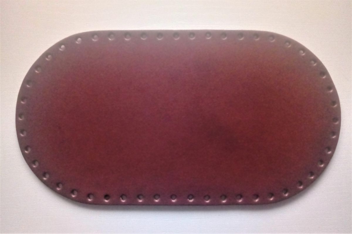 Dno- spód DIY torebki z naturalnej skóry Jucht - 26 x 14 cm ( Camel )