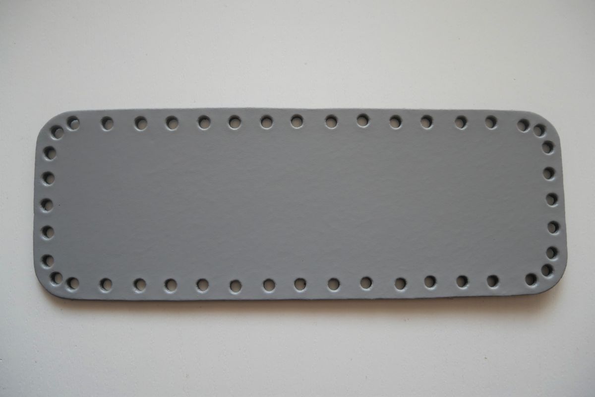 Dno- spód DIY torebki z naturalnej skóry Jucht - 20 x 7 cm ( szare  )