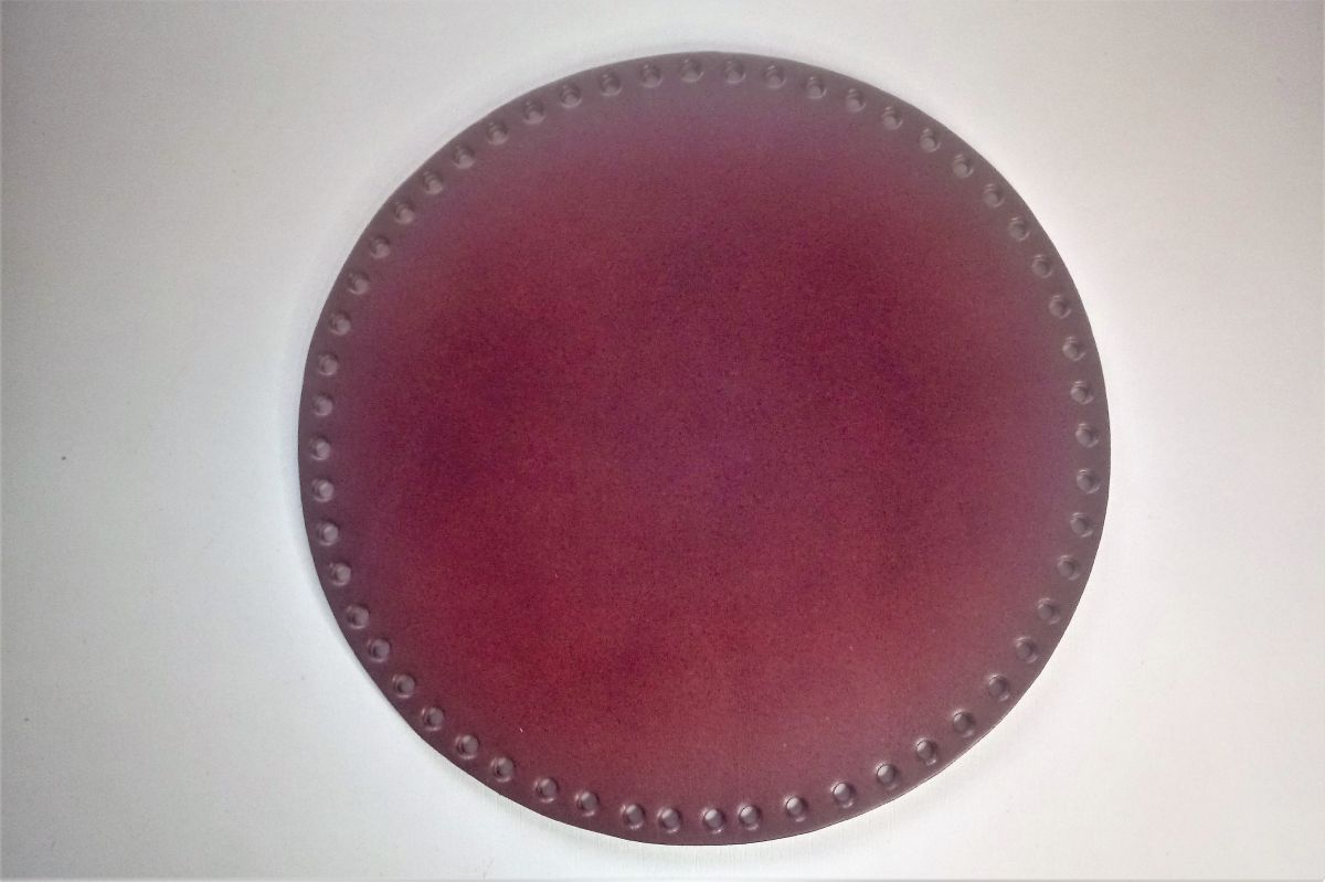 Dno- spód DIY torebki z naturalnej skóry Jucht - 20 cm ( Camel)