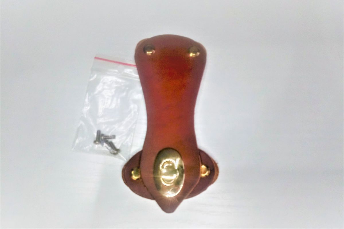 Zapięcie skórzane "Tun Short" - camel - 125 mm