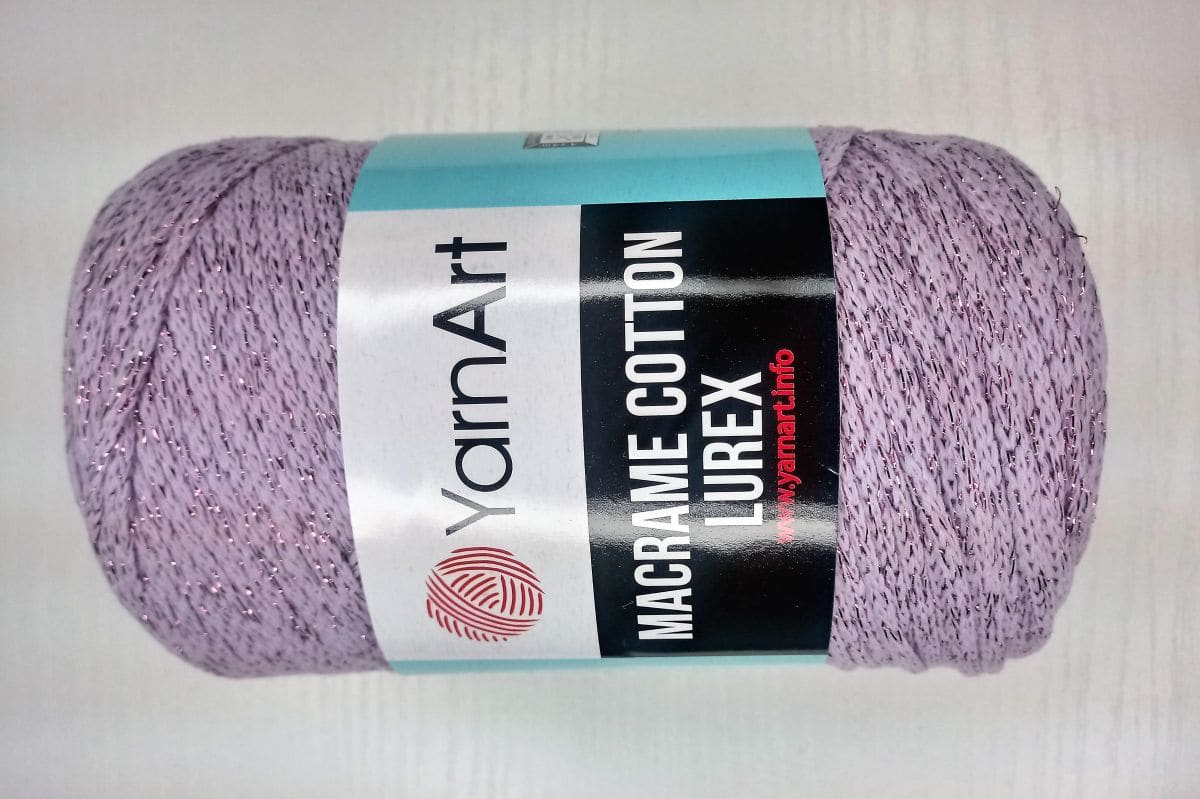 Sznurek YarnArt  Macrame cotton lurex-734 (wrzos)
