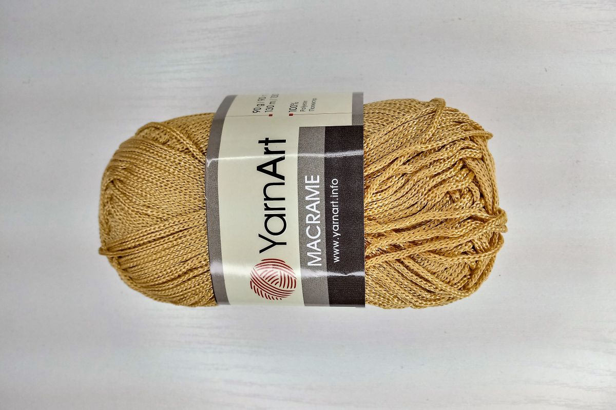 Sznurek do torebek  YarnArt Macrame 1,5 mm -155 ( złoty )