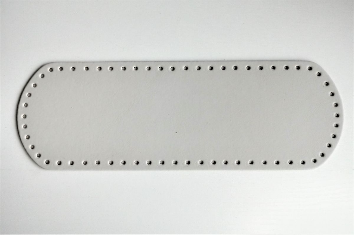 Dno do torebki z eko skóry owalne -12 x 36 cm (popielate -21 )