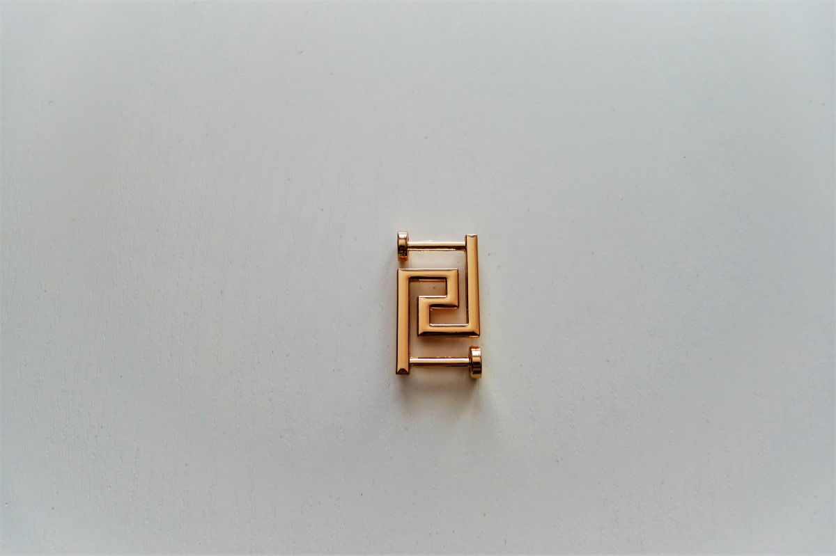 Ozdoba metalowa labirynt - 2 x 3,8 cm