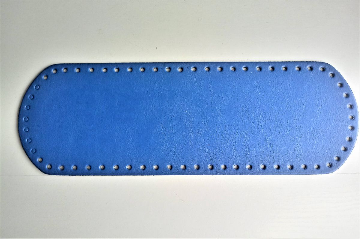 Dno do torebki z eko skóry owalne -12 x 36 cm (chabrowy -28)